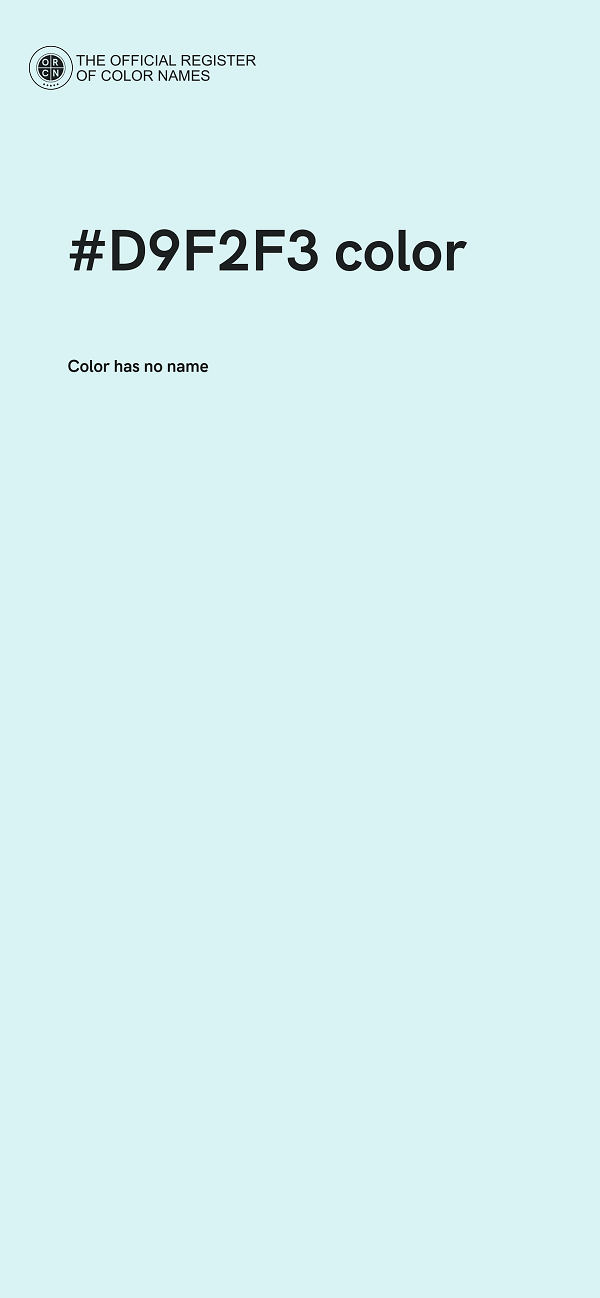 #D9F2F3 color image