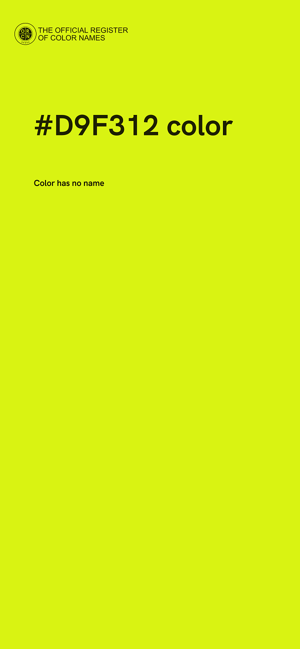 #D9F312 color image