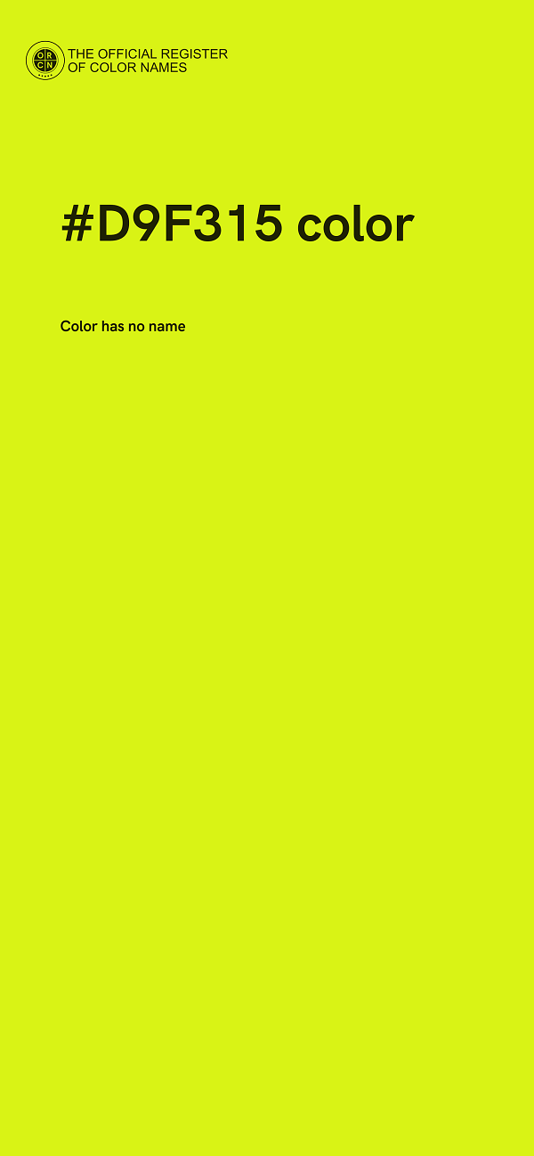 #D9F315 color image