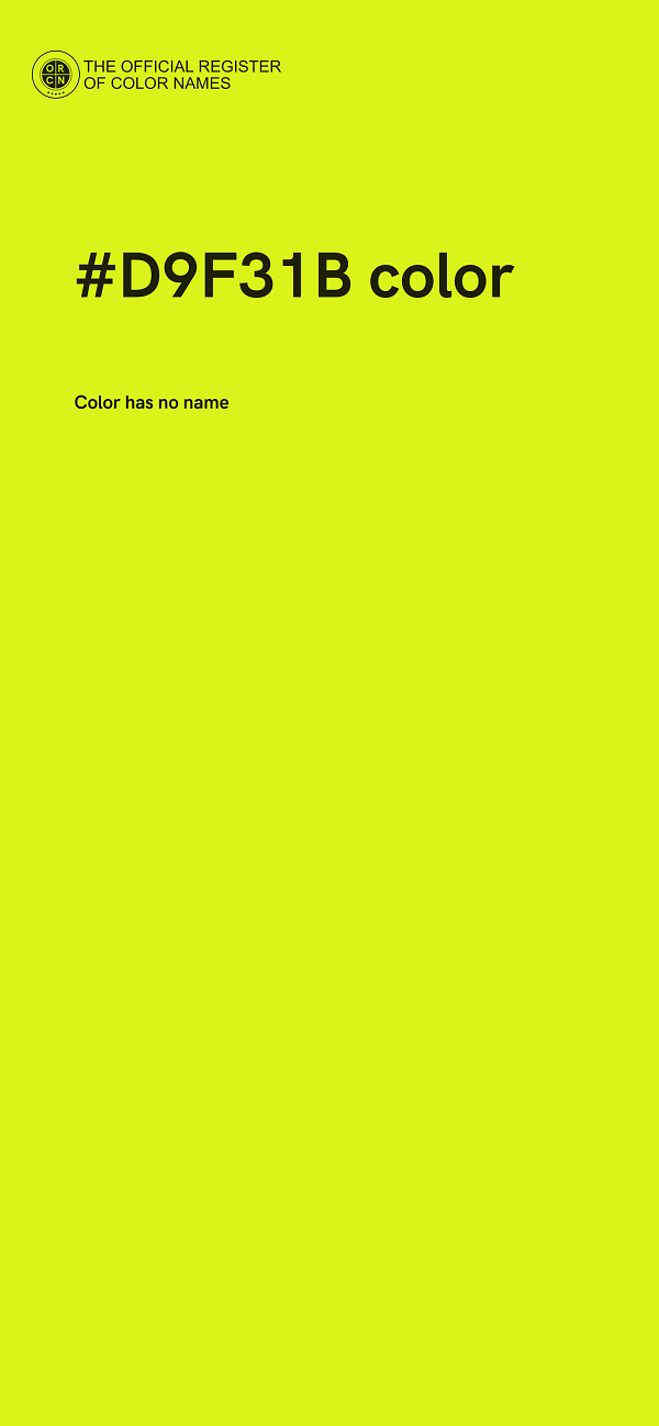 #D9F31B color image