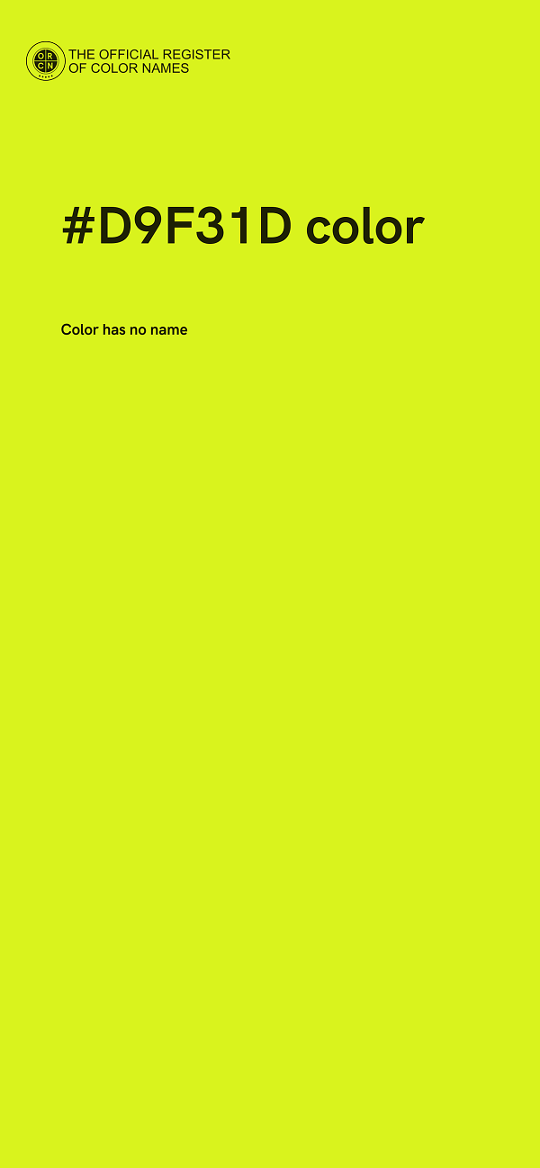 #D9F31D color image