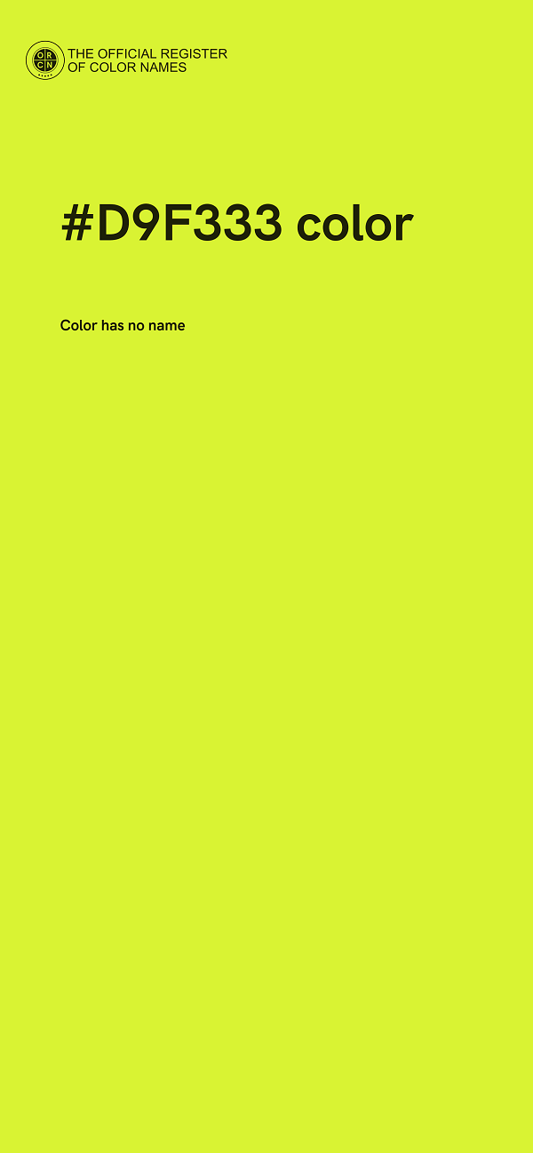 #D9F333 color image