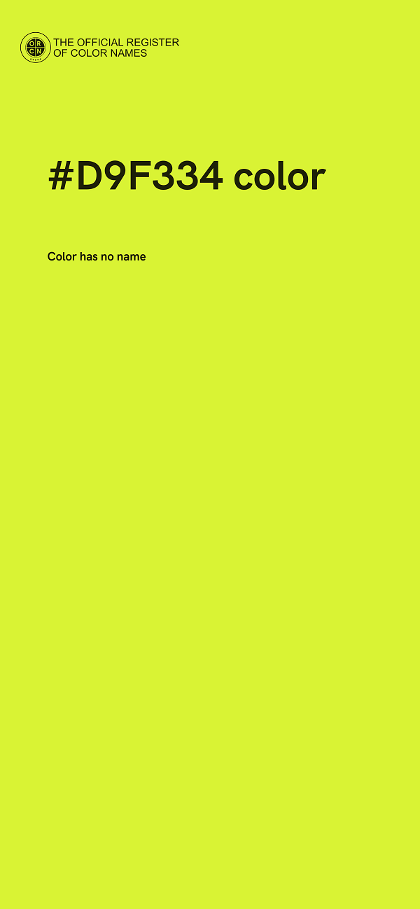 #D9F334 color image
