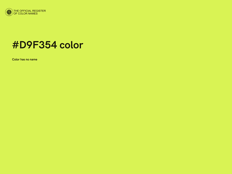 #D9F354 color image