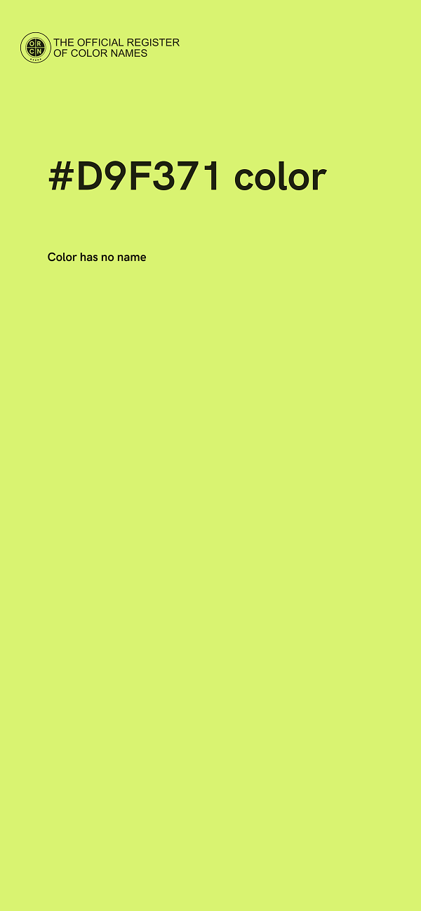 #D9F371 color image