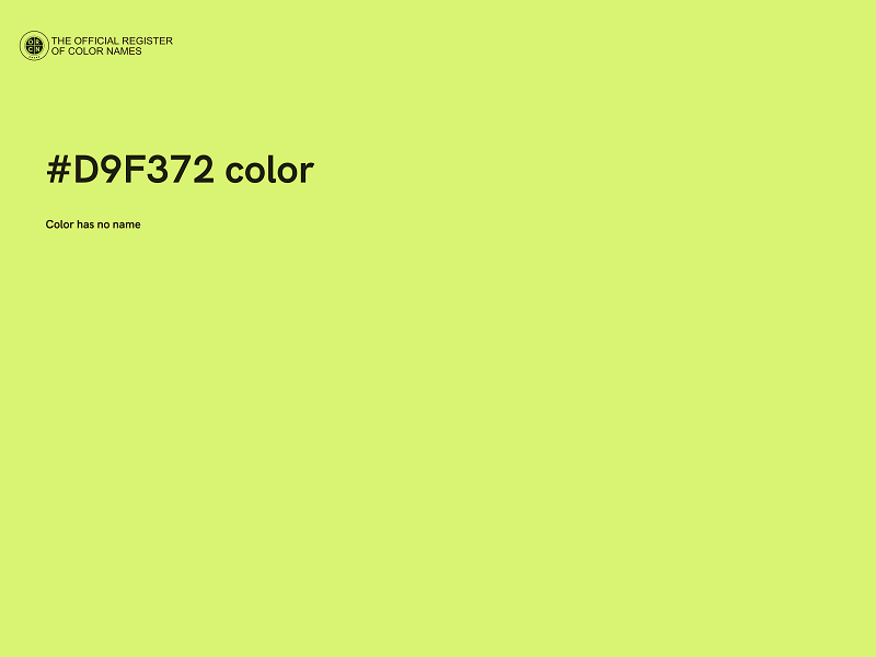 #D9F372 color image