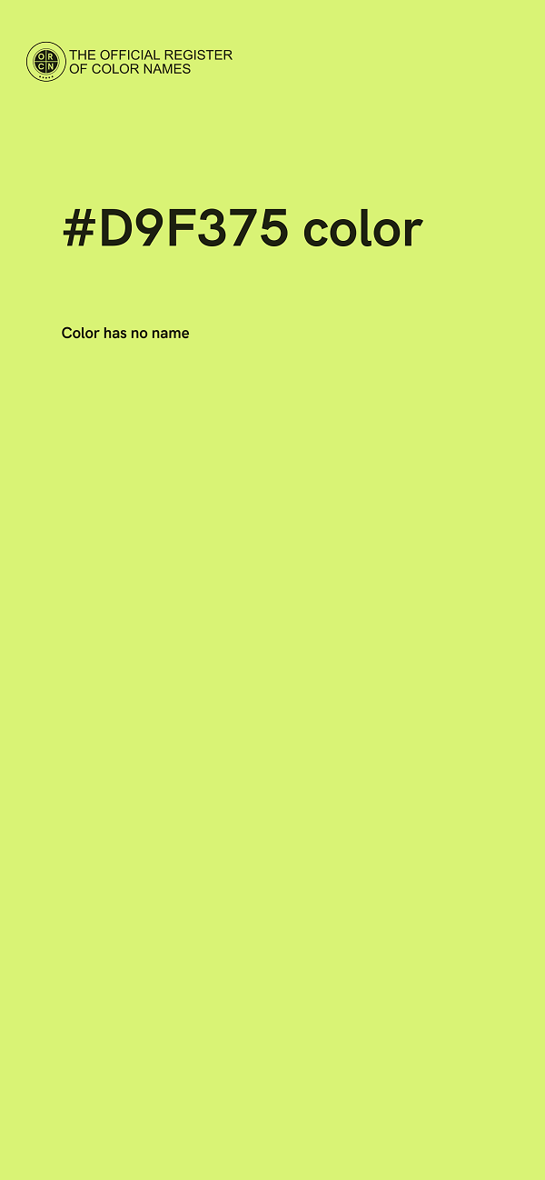 #D9F375 color image