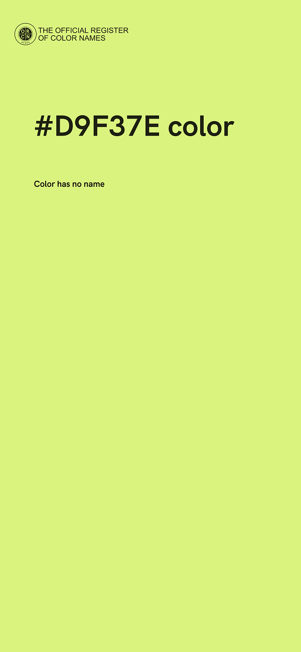 #D9F37E color image