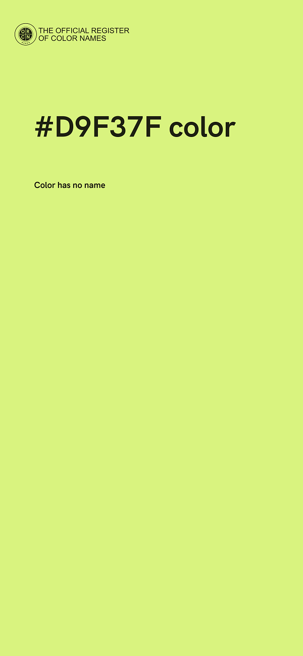 #D9F37F color image