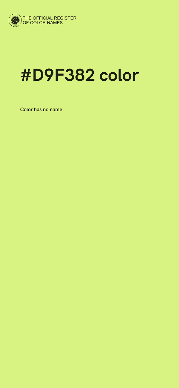 #D9F382 color image