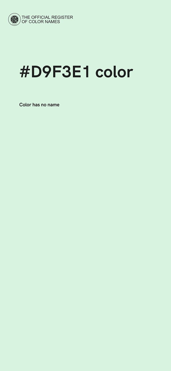 #D9F3E1 color image