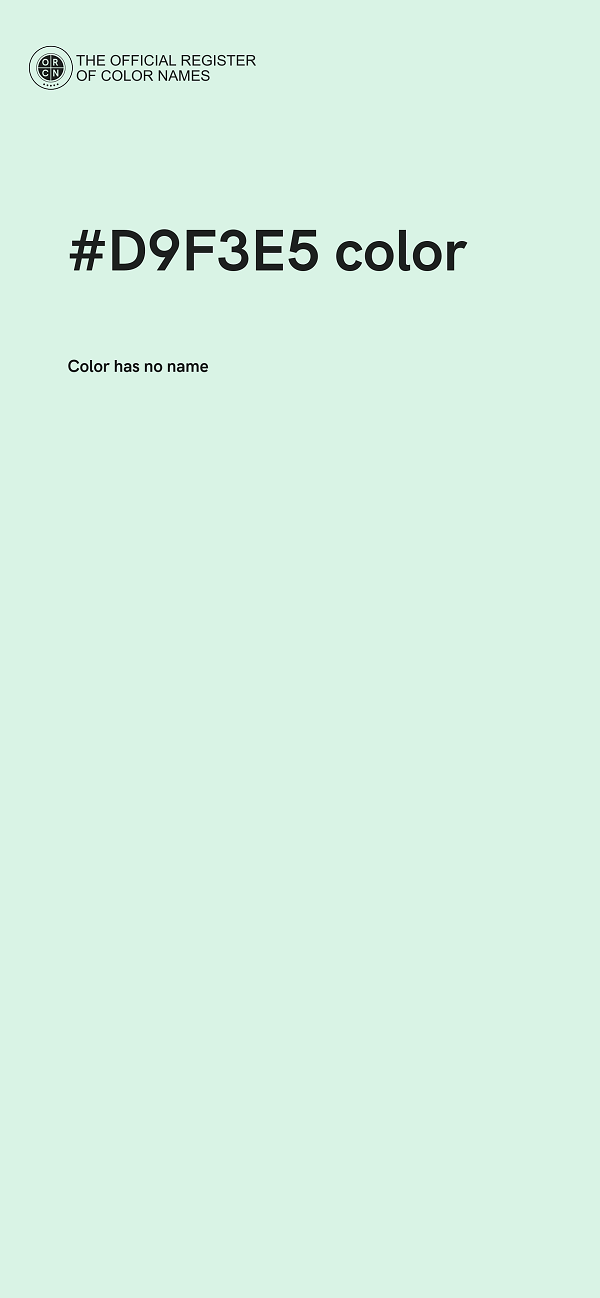 #D9F3E5 color image