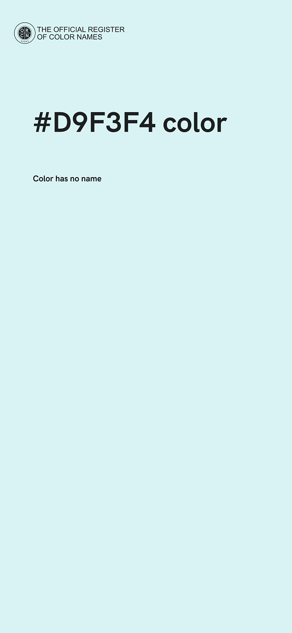 #D9F3F4 color image