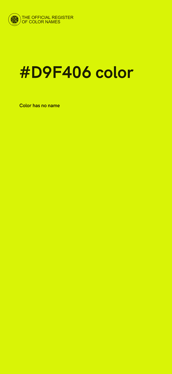 #D9F406 color image