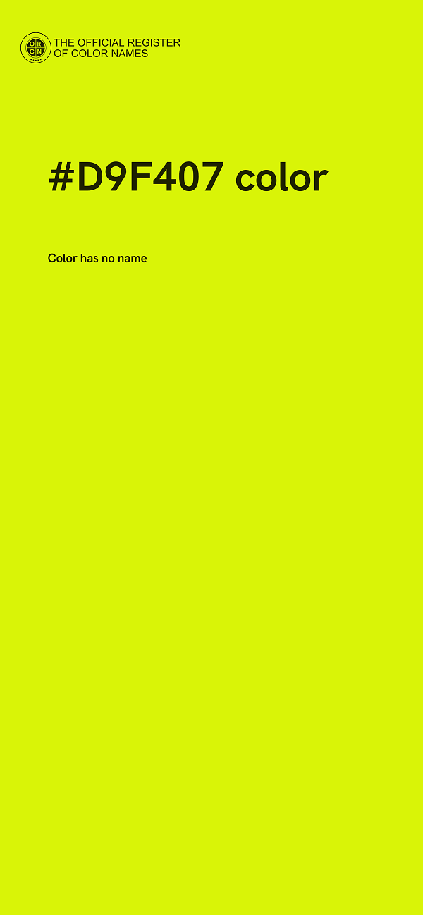 #D9F407 color image