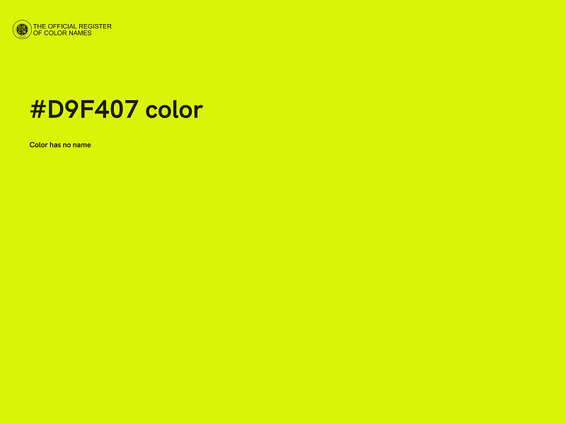 #D9F407 color image
