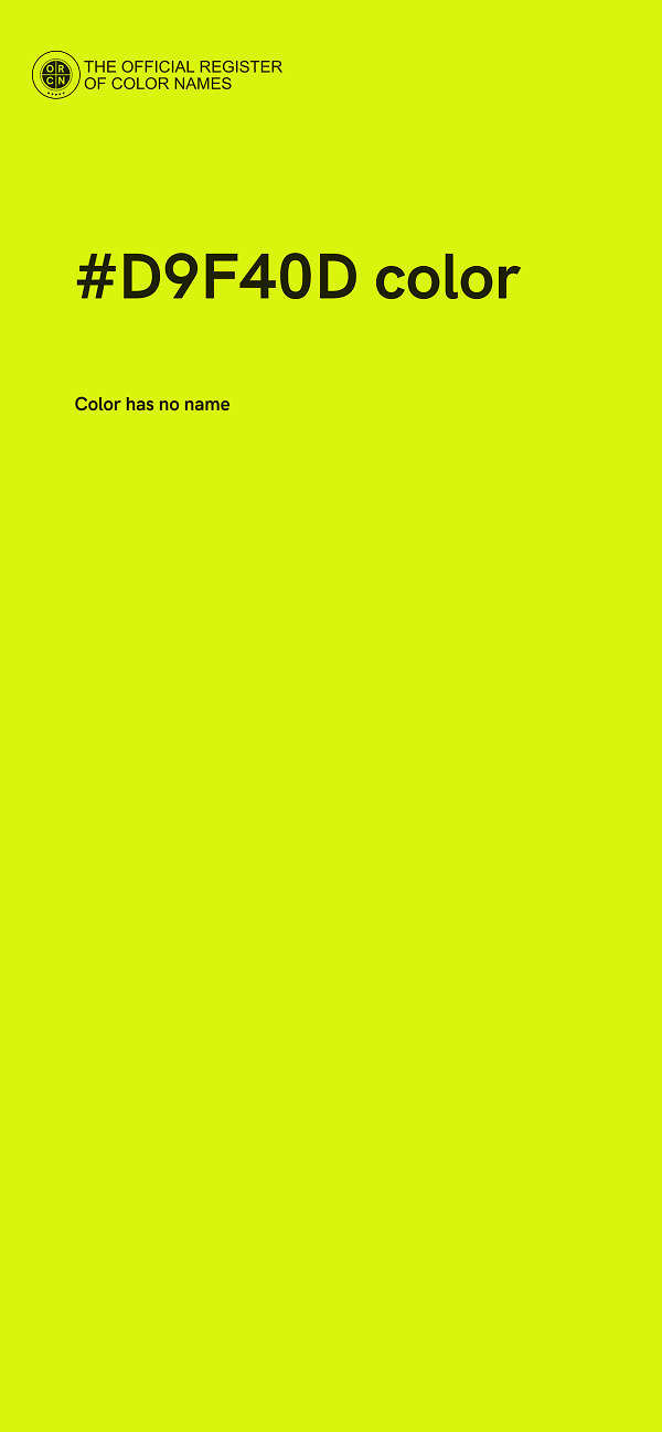 #D9F40D color image