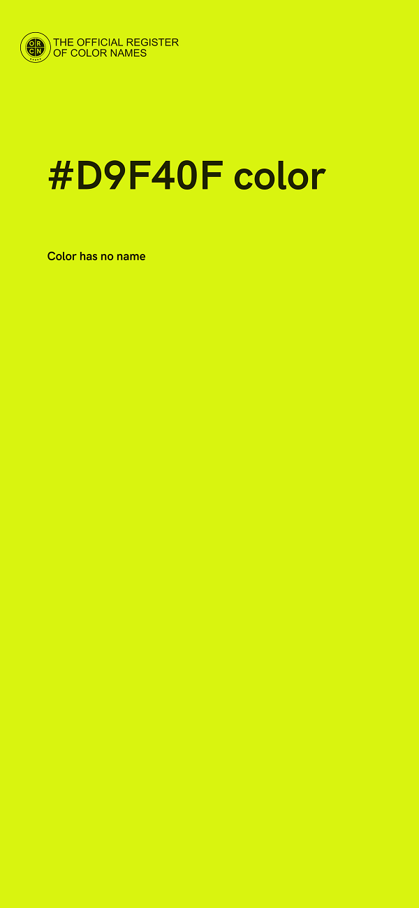 #D9F40F color image