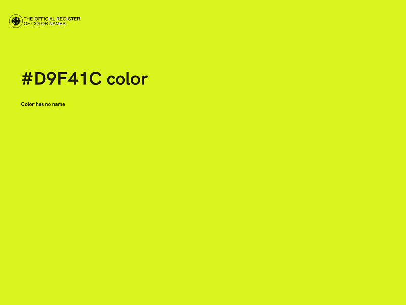 #D9F41C color image