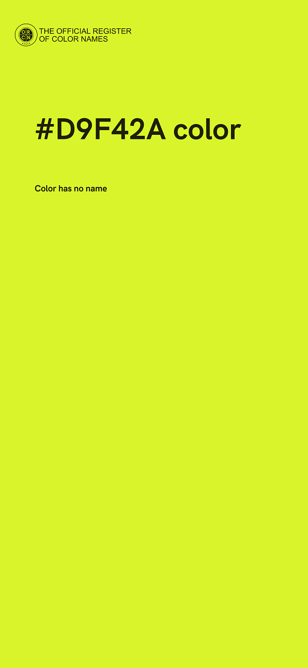 #D9F42A color image