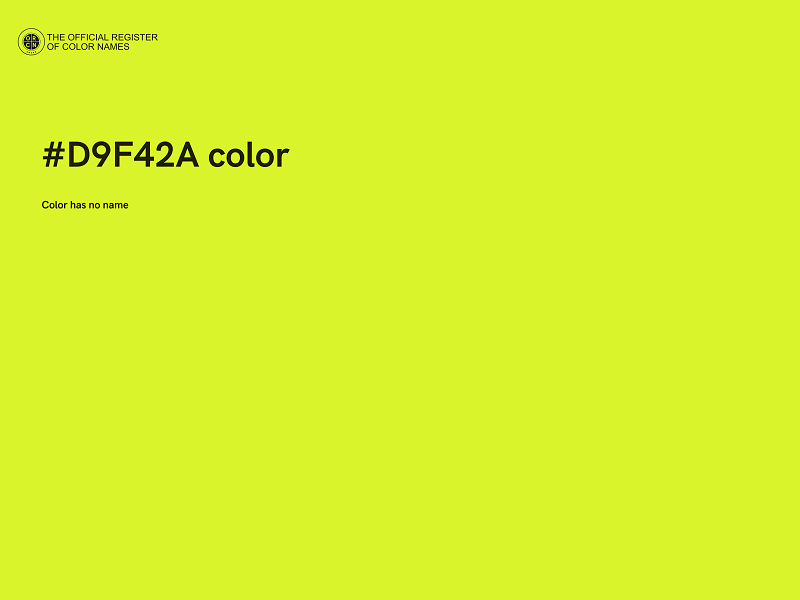 #D9F42A color image