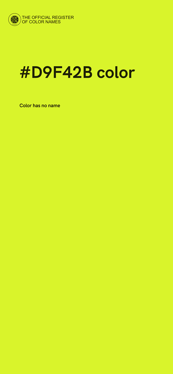 #D9F42B color image