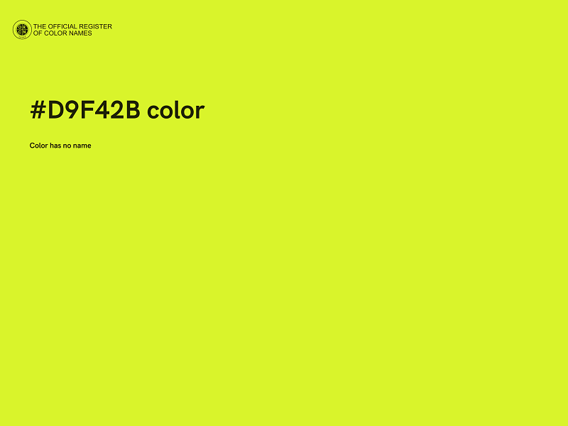 #D9F42B color image