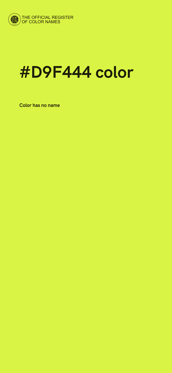 #D9F444 color image