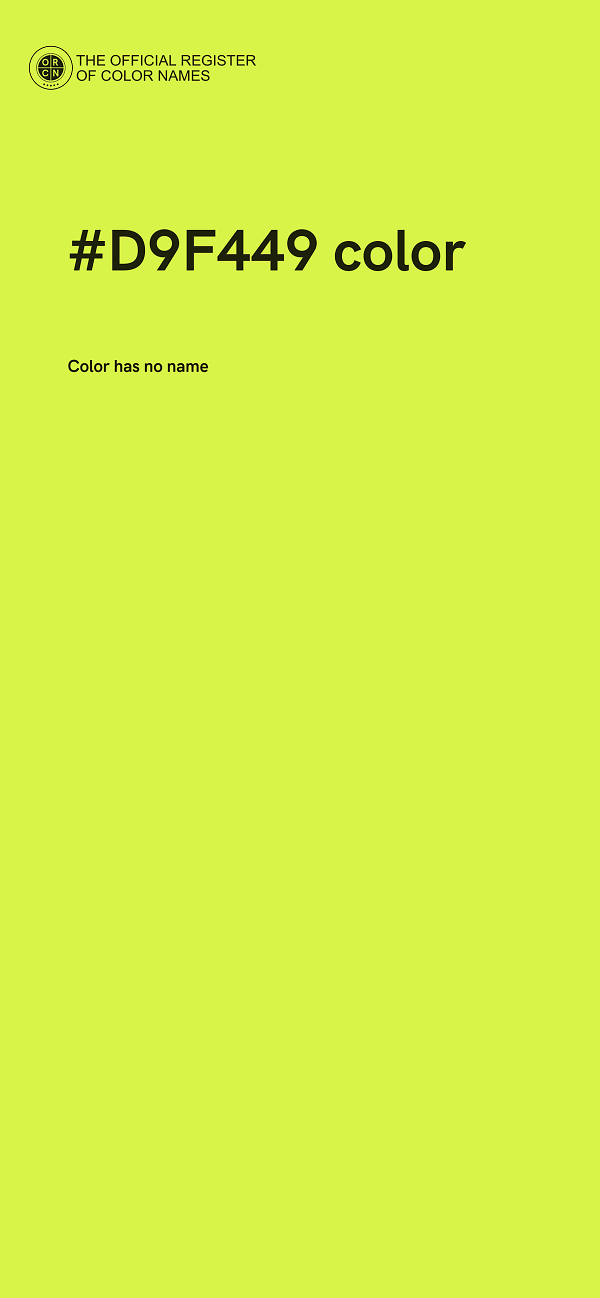 #D9F449 color image