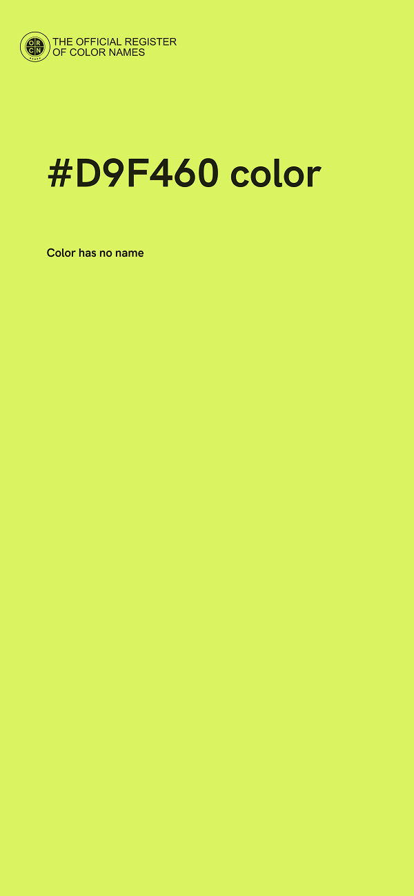 #D9F460 color image