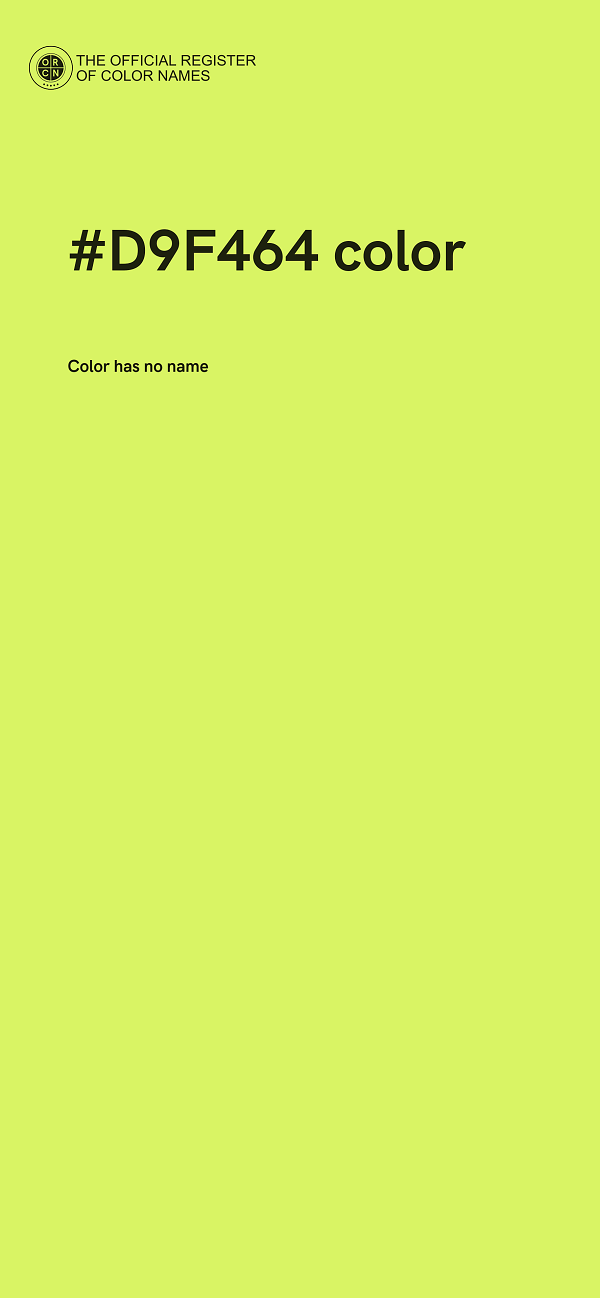 #D9F464 color image