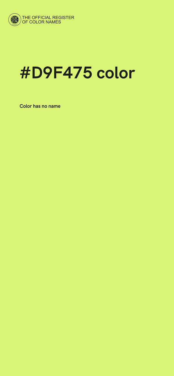 #D9F475 color image