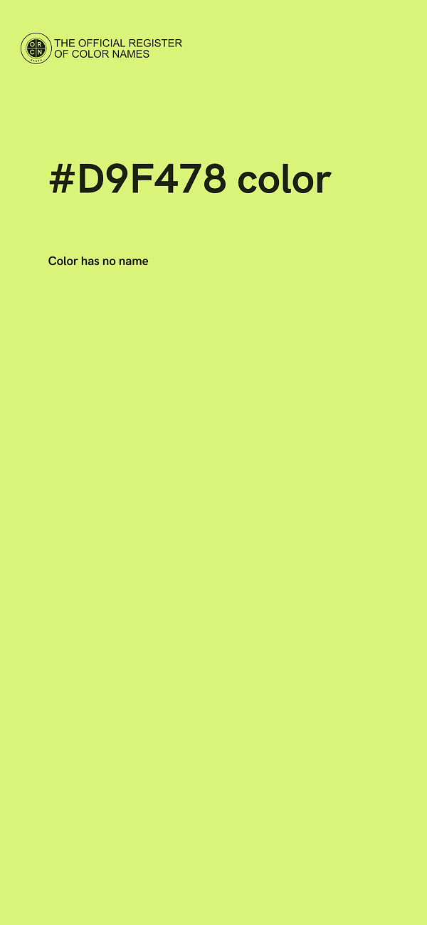 #D9F478 color image