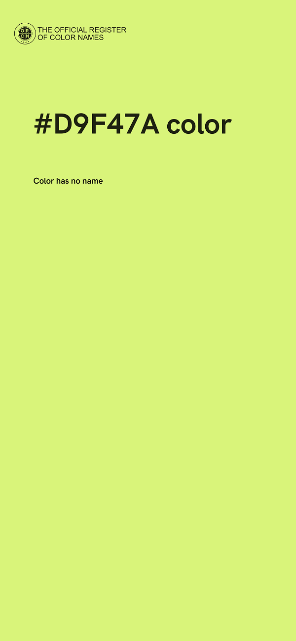 #D9F47A color image