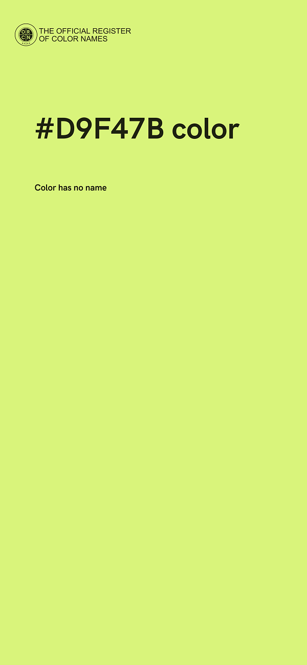 #D9F47B color image