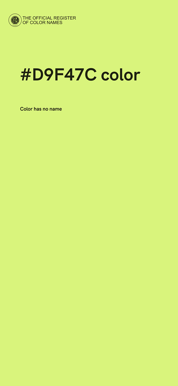 #D9F47C color image