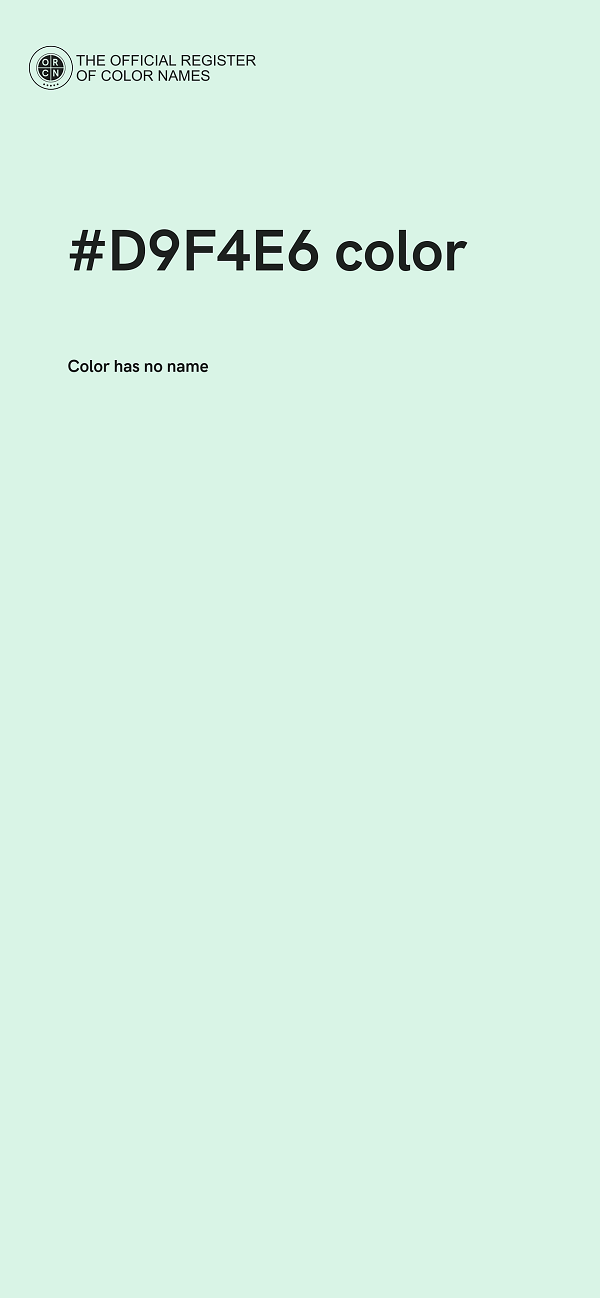 #D9F4E6 color image