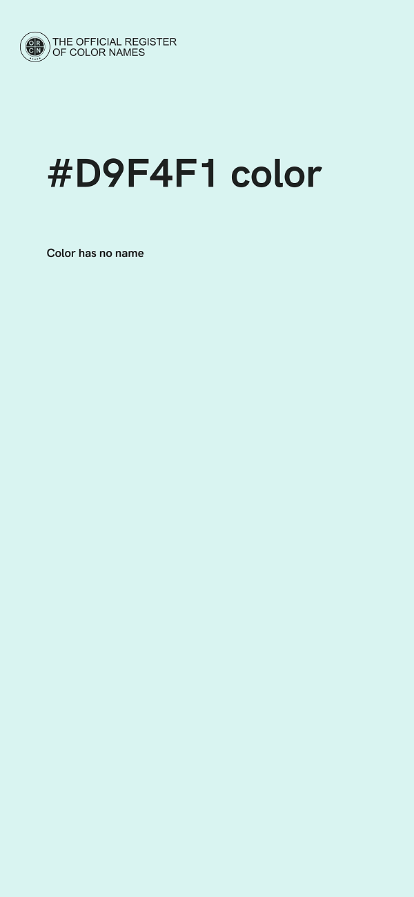 #D9F4F1 color image