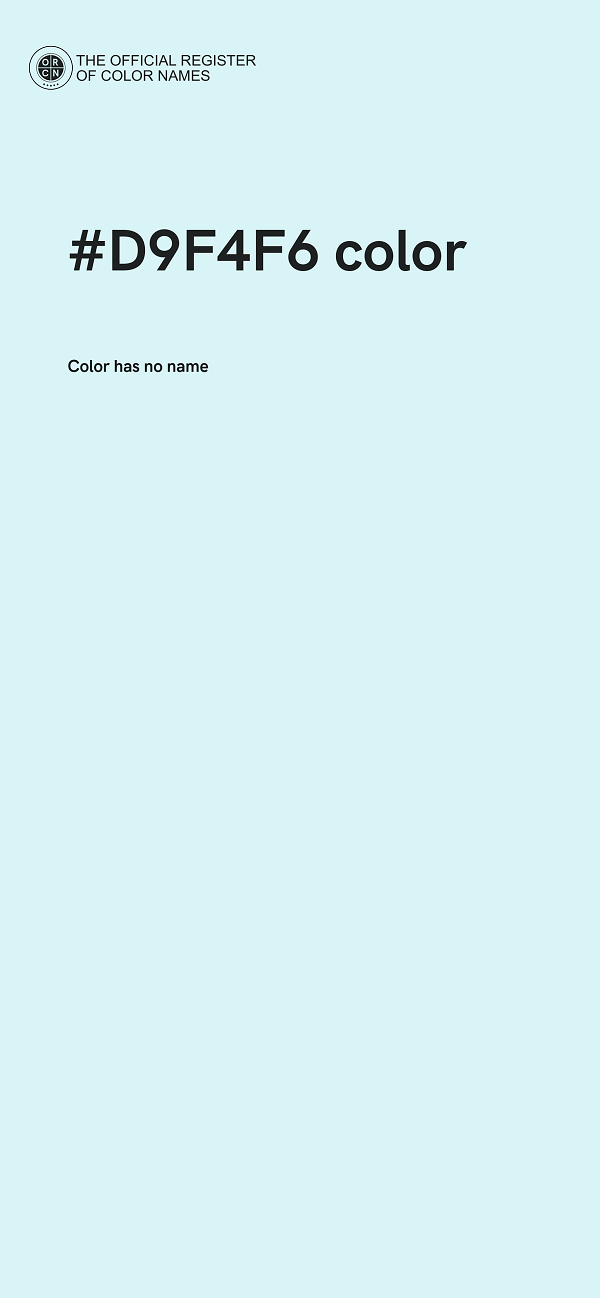 #D9F4F6 color image