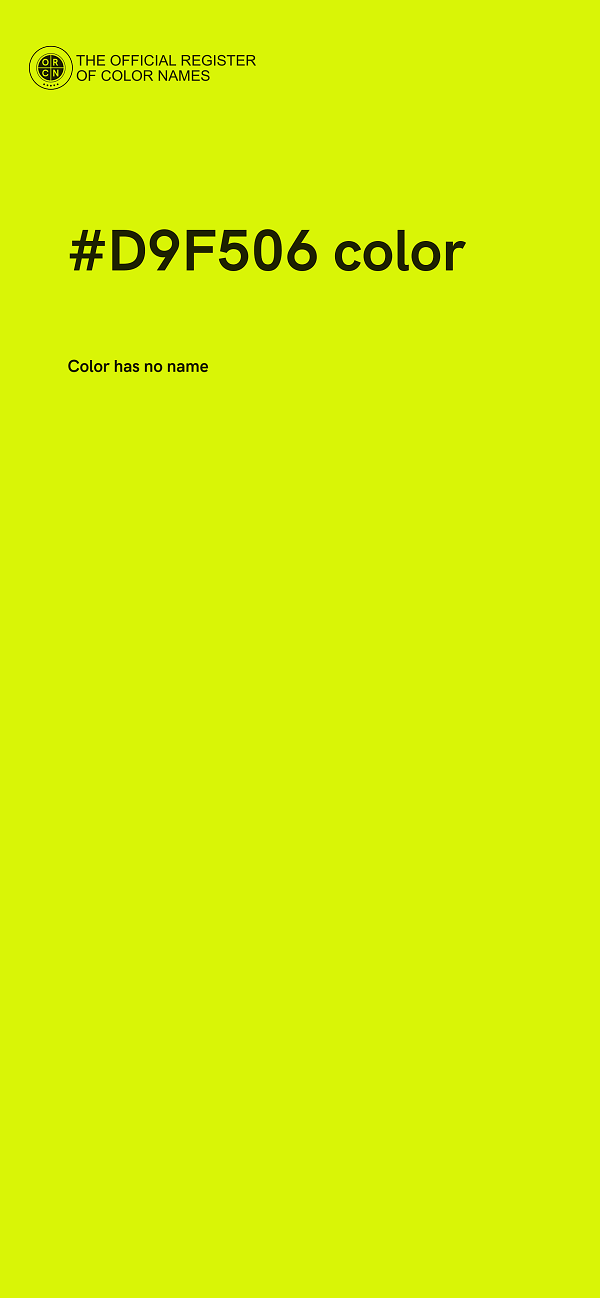 #D9F506 color image