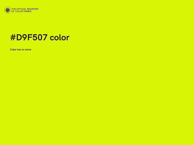 #D9F507 color image