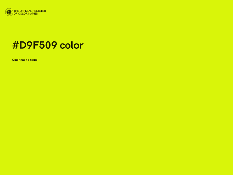 #D9F509 color image