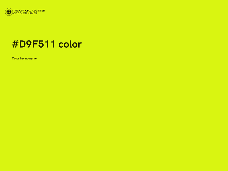 #D9F511 color image