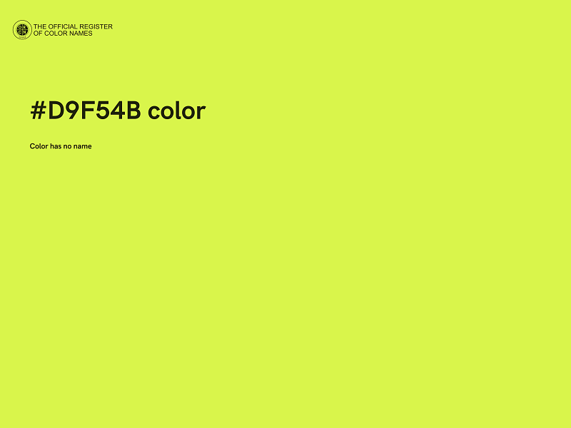 #D9F54B color image