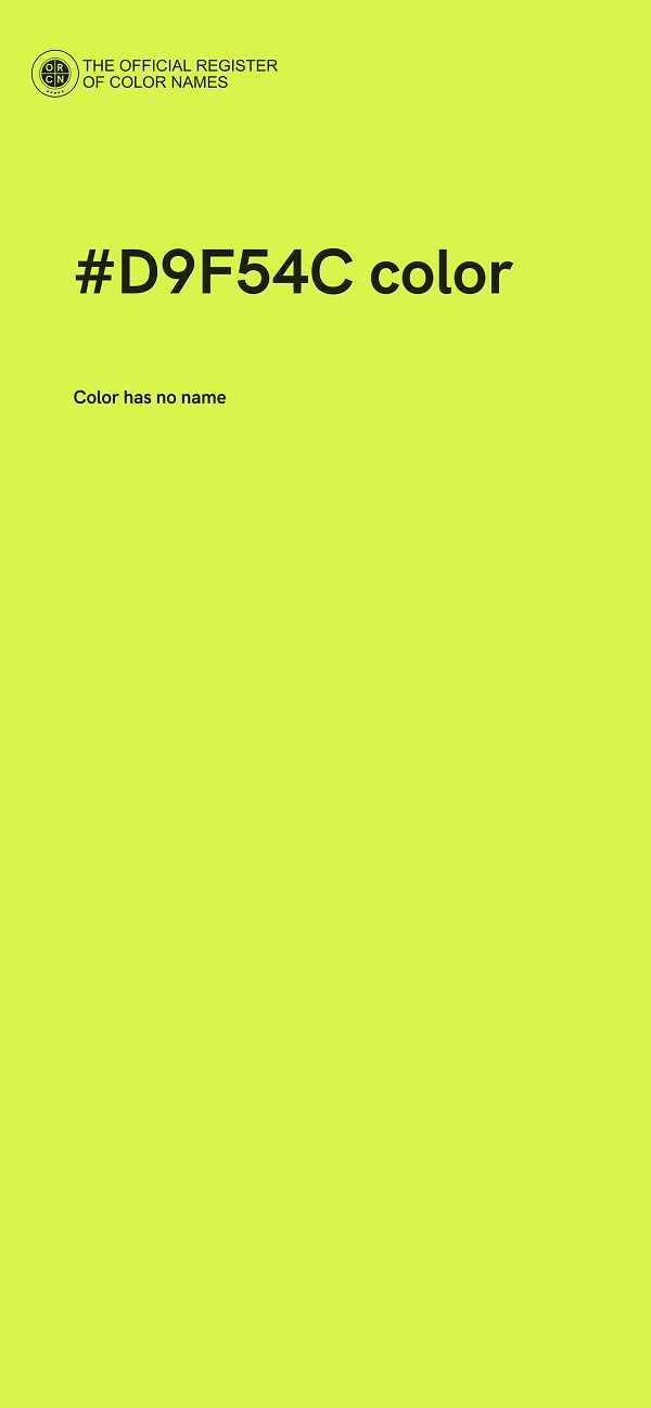 #D9F54C color image