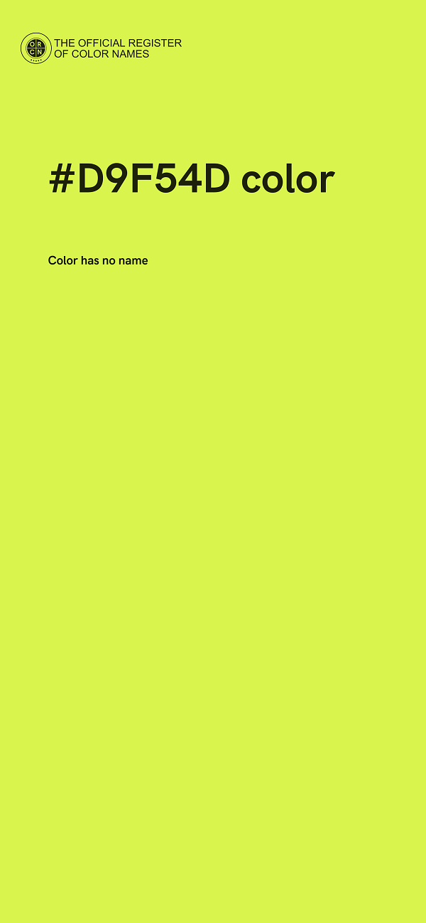 #D9F54D color image