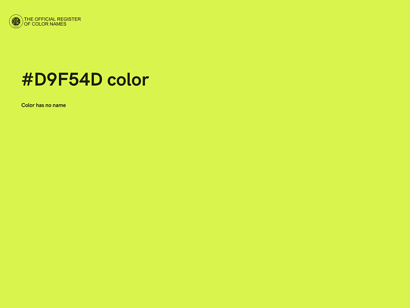 #D9F54D color image