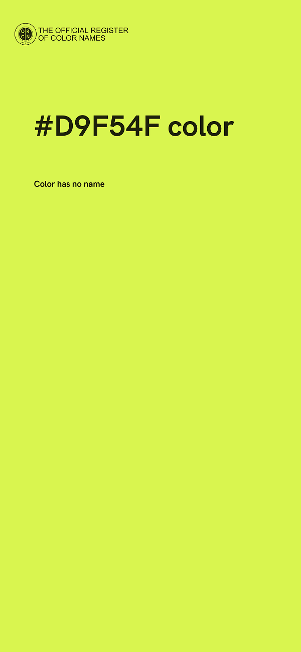 #D9F54F color image