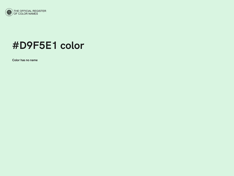#D9F5E1 color image