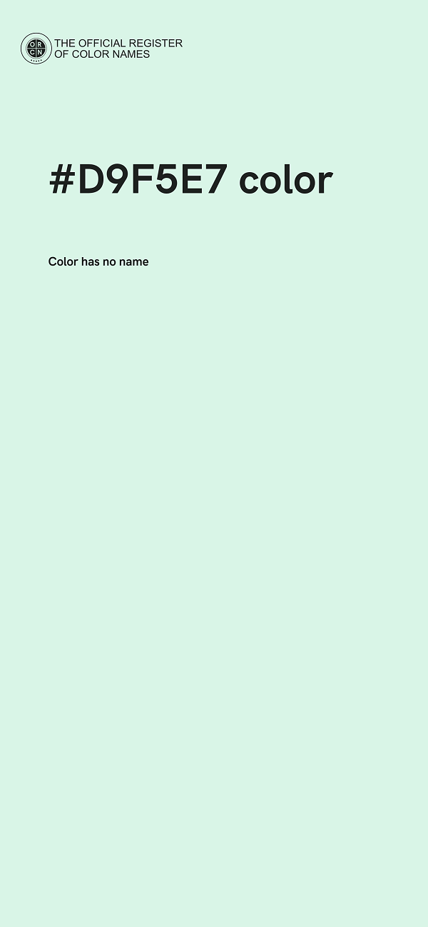 #D9F5E7 color image